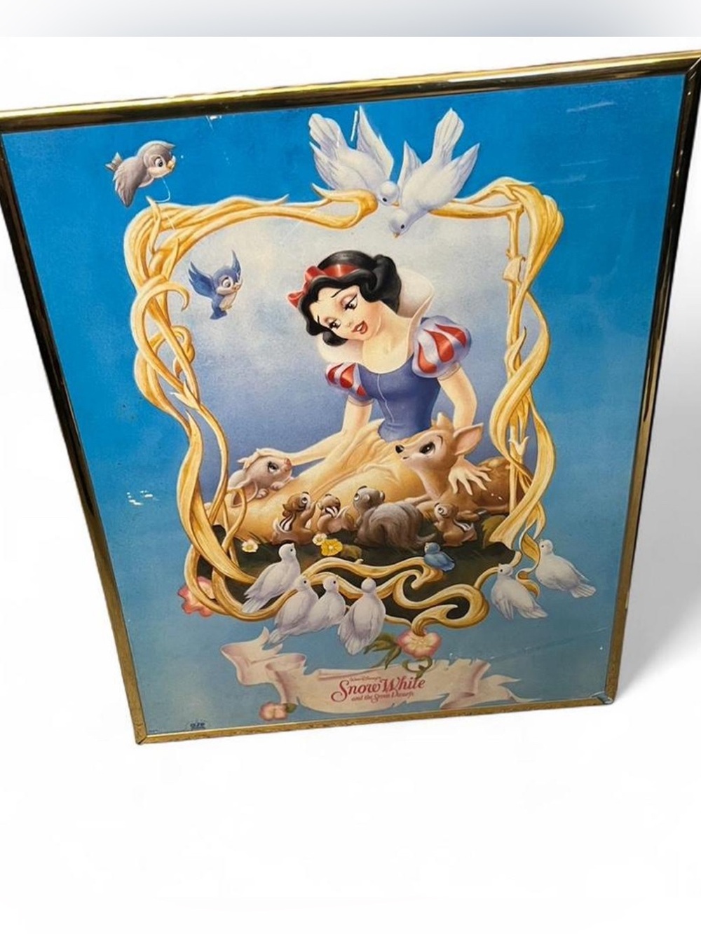 Vintage 1980’s Disney’s Snow White Framed Movie Poster